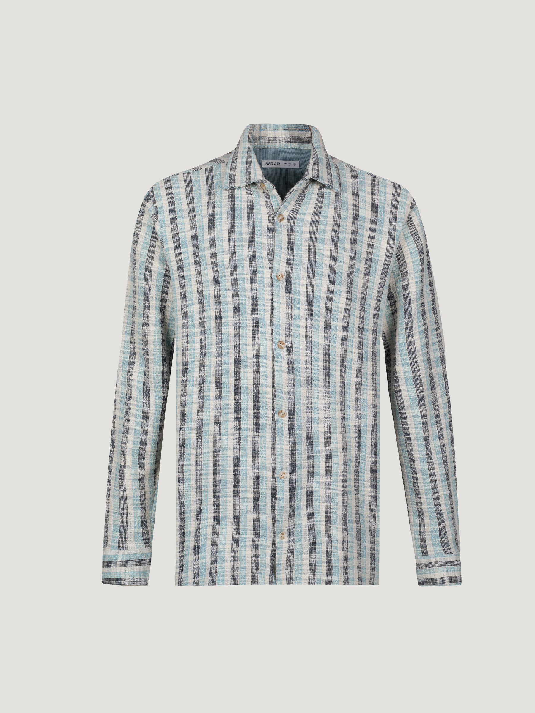 stripes-navy-1042660801-01 پیراهن بوکله راه راه-1042660801 - Image 1