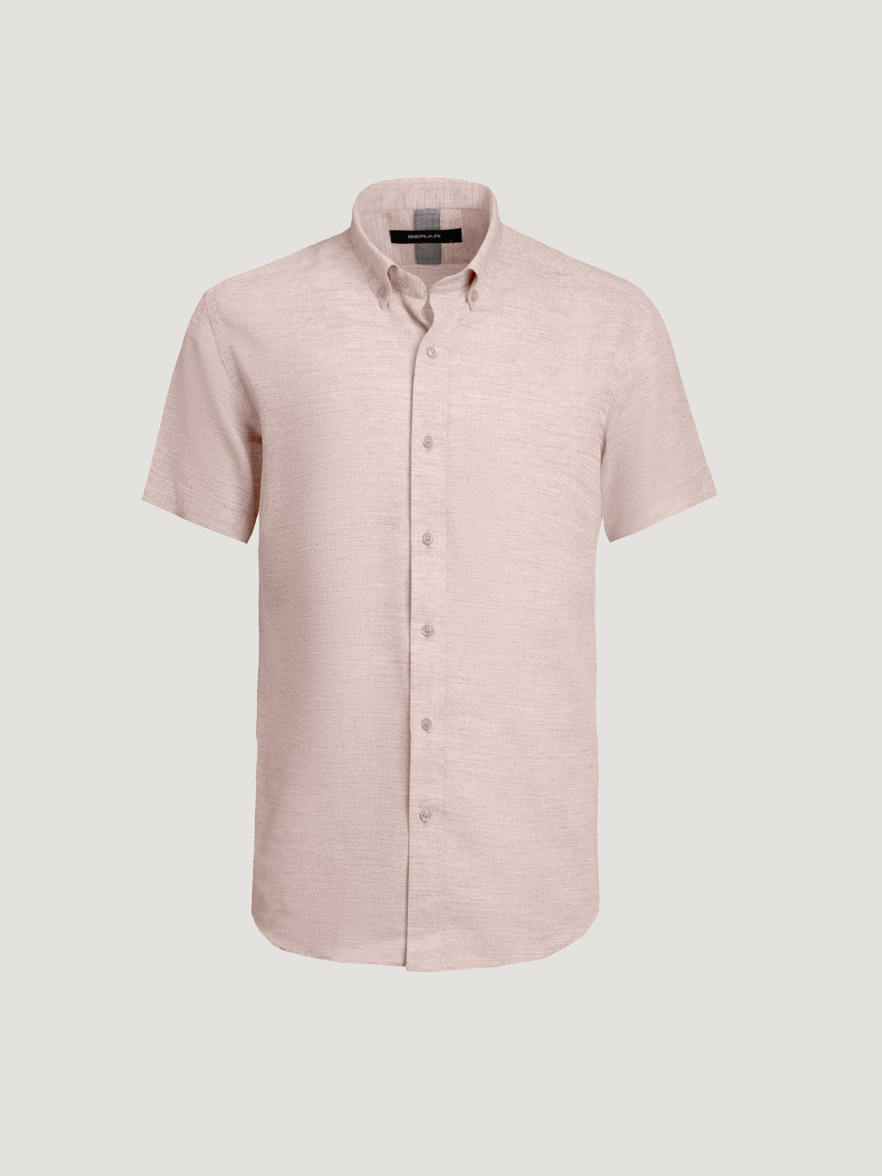 Short-sleeved-linen-shirt-pink-05121414-01 پیراهن لینن آستین کوتاه-05121414 - Image 1